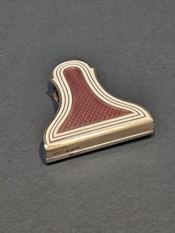 Antique Rare Silver and Mauve Enamel Paper Clip Cohen & Charles of London at Sturmans Antiques silver for sale