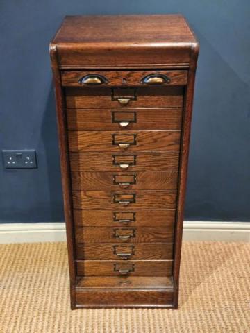Antique Edwardian Oak Globe Wernicke File Cabinet at Sturmans Antiques furniture for sale