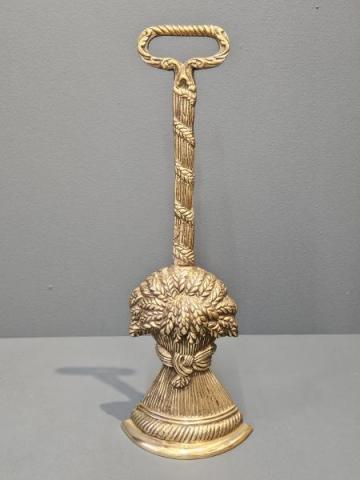 Antique Victorian Brass Wheat Sheath Door Stop at Sturmans Antiques metalware for sale