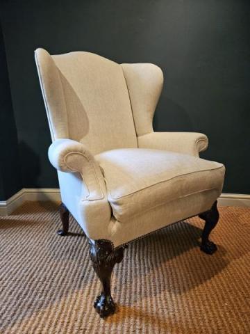 Antique Superb Late Victorian Wing Back Arm Chair at Sturmans Antiques furniture for sale