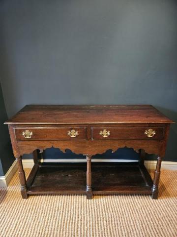 Antique George II Oak Open Pot Board Dresser at Sturmans Antiques furniture for sale