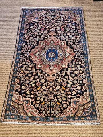 Antique Quality Persian Pure Wool Rug at Sturmans Antiques rug for sale