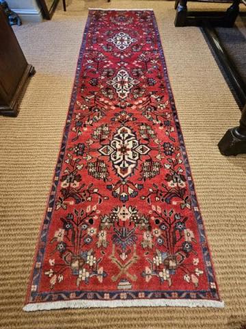Superb 9' Persian Runner Rug at Sturmans Antiques rugs for sale