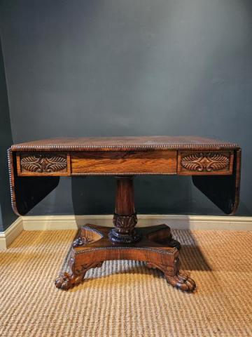Antique Outstanding Regency Rosewood Sofa Table at Sturmans Antiques furniture for sale