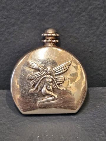 Antique Small Embossed Silver Cologne Bottle at Sturmans Antiques silver for y