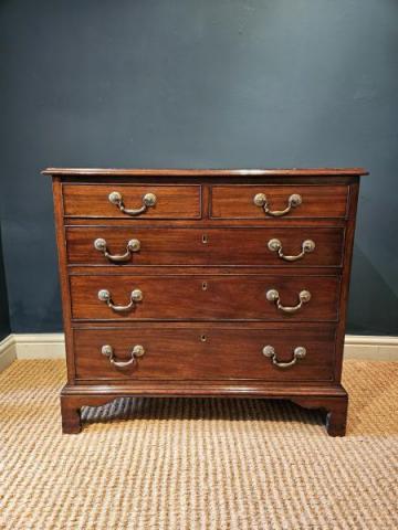 Antique Small George III Mahogany Chest of Drawers at Sturmans Antiques furniture for sale
