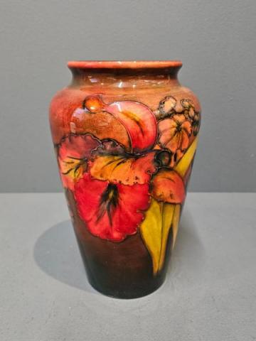 Antique Moorcroft Orchid Flambé Vase at Sturmans Antiques Moorcroft for sale 