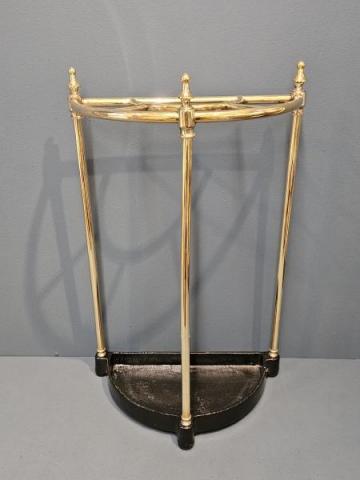 Antique Victorian Cast Iron and Brass Stick Stand at Sturmans Antiques metalware for sale