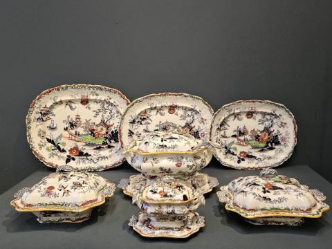 Antique Superb Ashworths Ironstone Serving Set at Sturmans Antiques crockery for sale