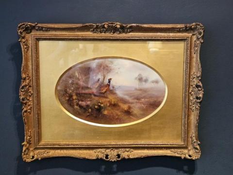 Antique Superb Royal Worcester Porcelain Plaque by Stinton at Sturmans Antiques art for sale