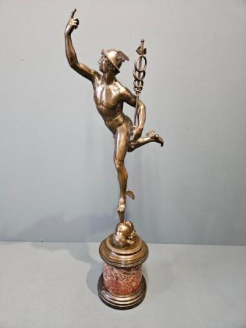 Victorian Bronze of Hermes at Sturmans Antiques bronze for sale