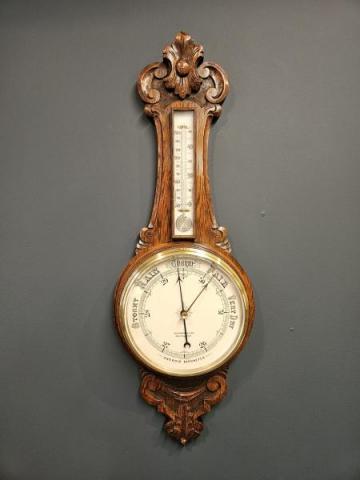 Antique Victorian 10" Dial Richardson of Darlington Banjo Barometer at Sturmans Antiques barometer for sale