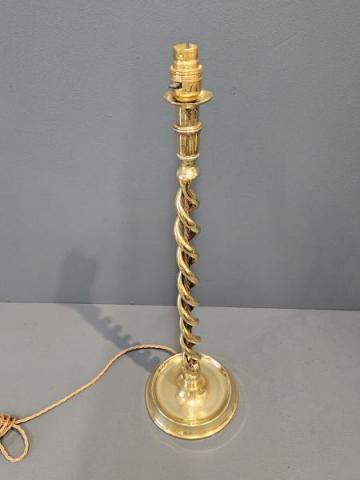Antique Victorian Brass Barley Twist Lamp at Sturmans Antiques lighting for sale