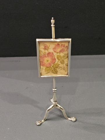 Antique Unusual Silver Pole Screen Notice Holder by Goldsmiths & Silversmiths Ltd of London at Sturmans Antiques silver for sale
