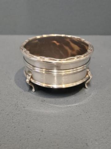 Antique Silver and Tortoise Shell Ring Box at Sturmans Antiques silver for sale 