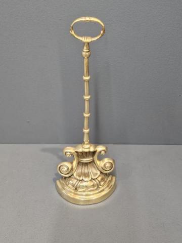 Antique Regency Brass Door Stop at Sturmans Antiques metalware for sale 