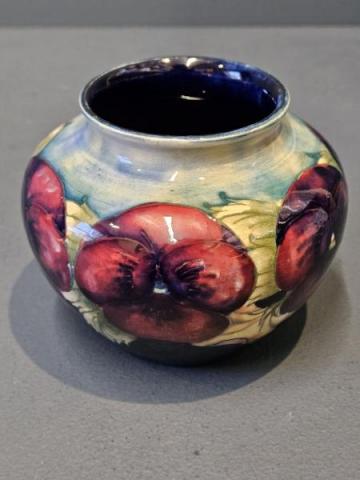 Antique Early Moorcroft Pansy Vase at Sturmans Antiques Moorcroft for sale 