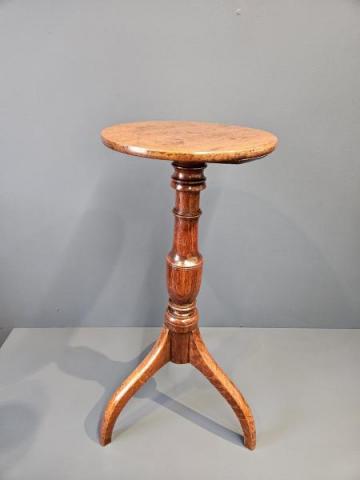 Antique George III Oak Candle or Wine Table at Sturmans Antiques furniture for sale