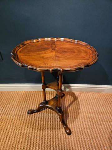 Antique Edwardian Walnut Tripod Table at Sturmans Antiques furniture for sale
