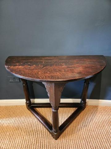 Antique William and Mary Period Oak Side Table at Sturmans Antiques furniture for sale
