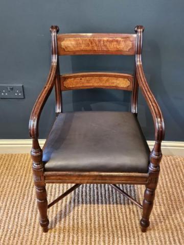 Antique Regency Mahogany Desk Chair at Sturmans Antiques furniture for sale