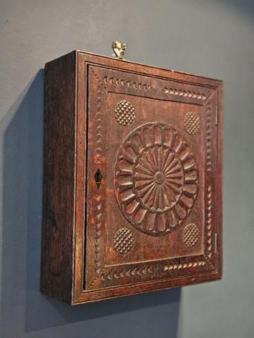 Antique Superb Victorian Carved Oak Key Safe at Sturmans Antiques furniture for sale