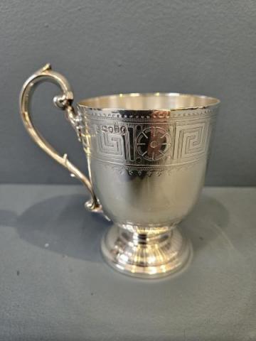 Antique Fine Quality Mid Victorian Silver Mug by John, Edward & Walter Barnard of London  at Sturmans Antiques silver for sale