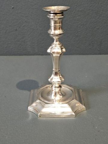 Antique Silver Taper Candlestick by Hawksworth, Eyre & Co of Sheffield at Sturmans Antiques silver for sale