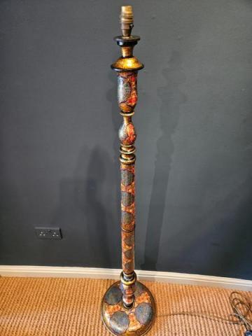 Antique Outstanding Kashmiri Lamp Standard at Sturmans Antiques lighting for sale 