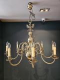 Antique Edwardian Brass Chandelier at Sturmans Antiques lighting for sale