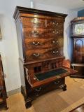 Antique George III Mahogany Secretaire Chest on Chest at Sturmans Antiques furniture for sale