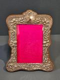 Antique Embossed Edwardian Silver Art Nouveau Photo Frame by William Hair Haseler of Birmingham at Sturmans Antiques photo frame for sale 